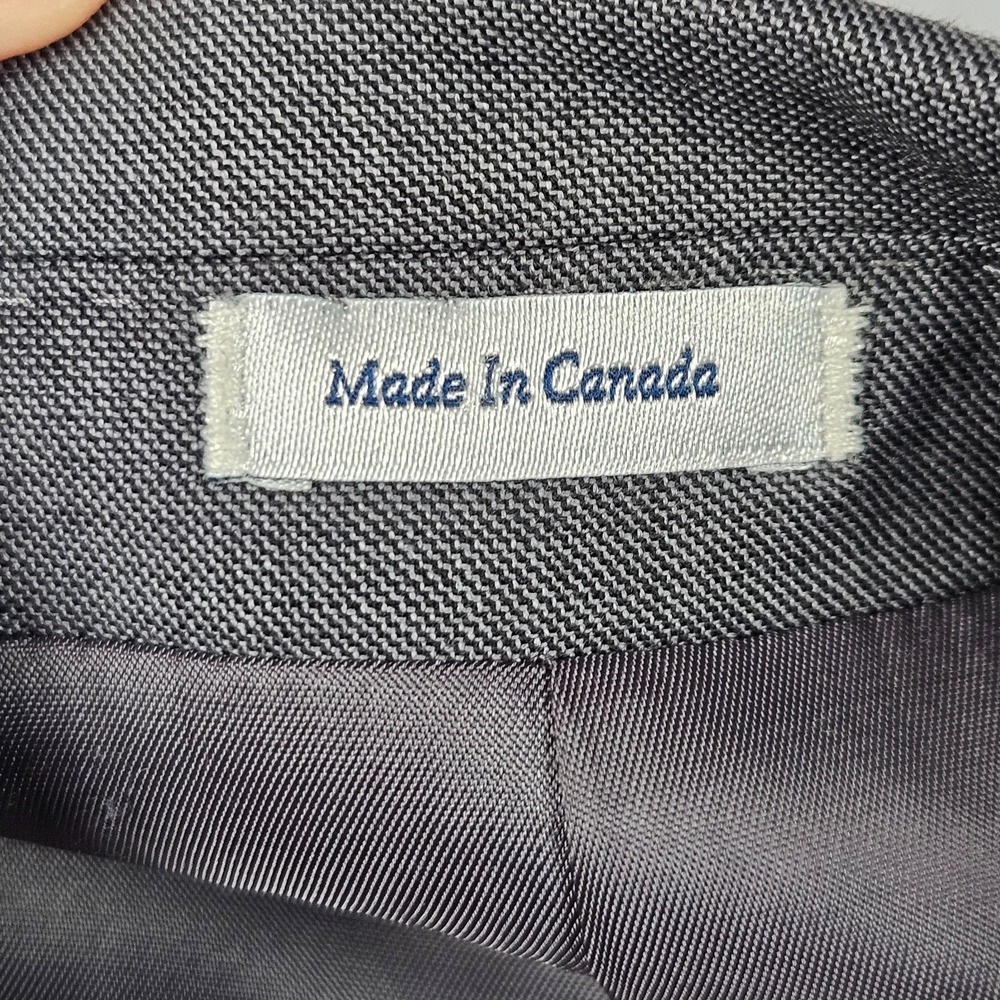 Peter Millar Blazer Mens 46R Gray Wool Two Button Formal Vented Suit Jacket - Picture 8 of 13